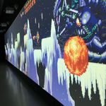 Video game media art display at the Museum of Modern Art