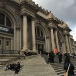 Outside the steps of the Met