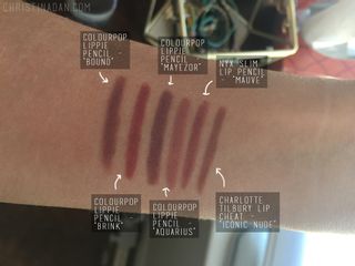 Nude lipliner swatches