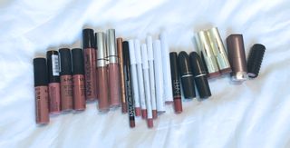 Nude lip product collection